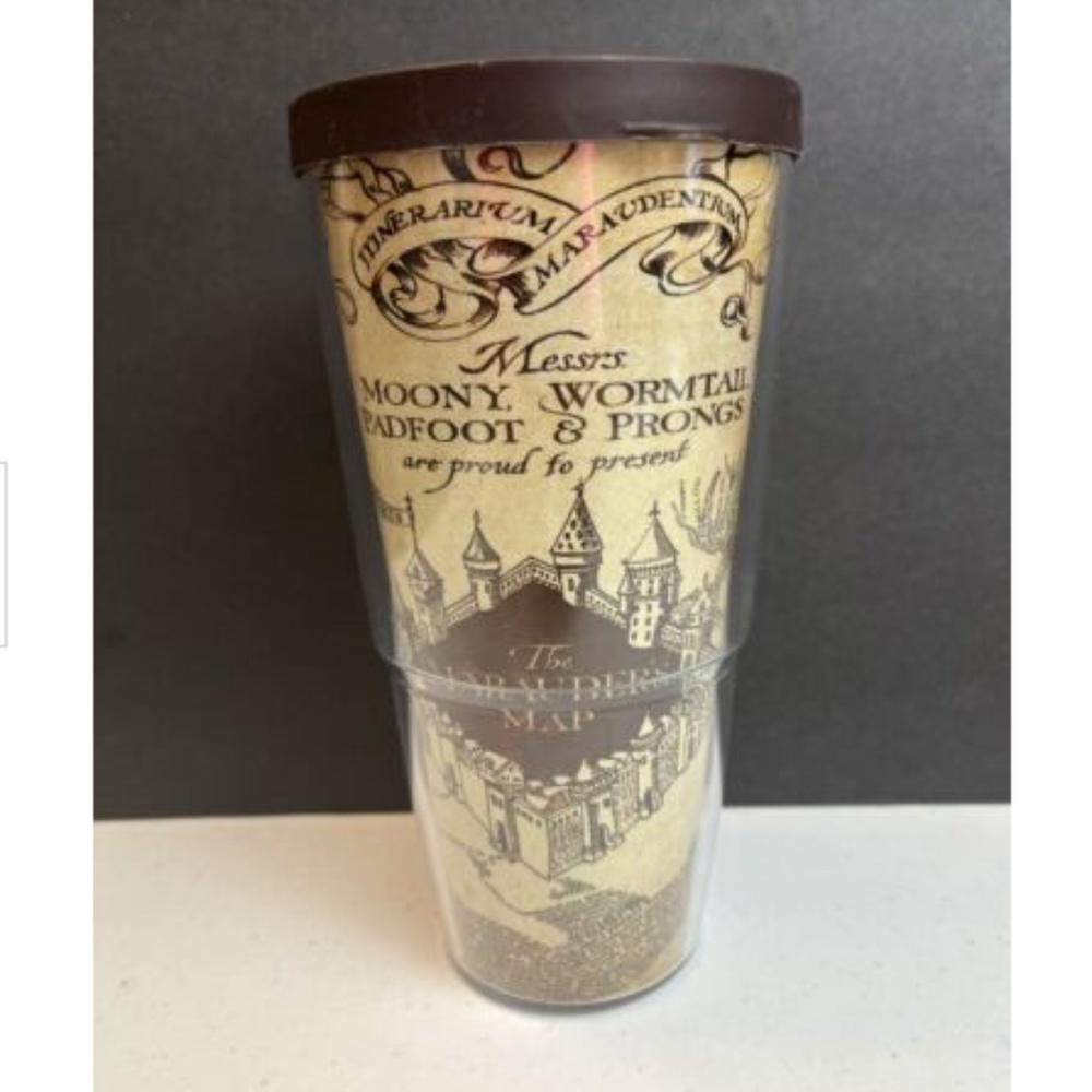 TERVIS TUMBLER Harry Potter Marauders Map Insulated Cup 24 Oz W/ LID Hot Cold